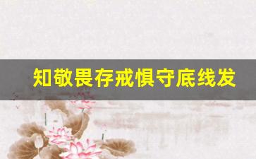 知敬畏存戒惧守底线发言材料_心存敬畏,行有所止作文800字