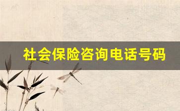 社会保险咨询电话号码_社会保险电话人工服务电话