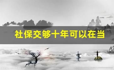 社保交够十年可以在当地退休吗_上海社保临时帐户新政策