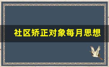 社区矫正对象每月思想工作汇报