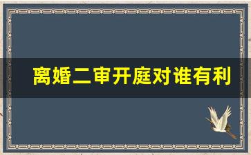 离婚二审开庭对谁有利