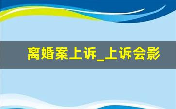 离婚案上诉_上诉会影响法官吗