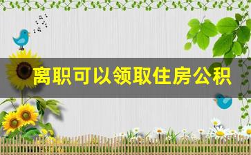 离职可以领取住房公积金_离职后能不能提取公积金