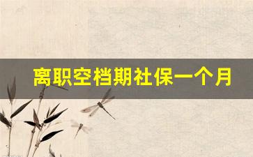 离职空档期社保一个月怎么办_社保断交一个月可以补上吗