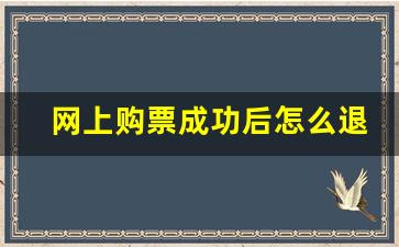 网上购票成功后怎么退票_火车退票的两个方法