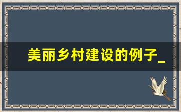 美丽乡村建设的例子_乡村振兴案例介绍材料