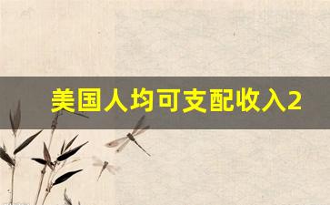 美国人均可支配收入2023_中国平均年收入2023