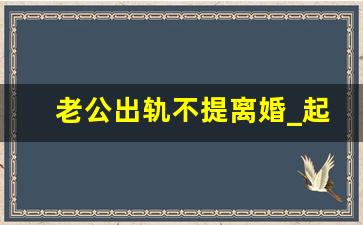 老公出轨不提离婚_起诉离婚的详细程序