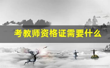 考教师资格证需要什么条件_非师范生可以考教师资格证吗