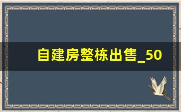 自建房整栋出售_50万独栋别墅出售