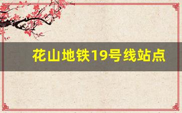 花山地铁19号线站点_花都花山地铁口位置