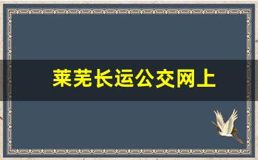 莱芜长运公交网上