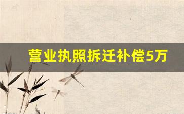 营业执照拆迁补偿5万_营业执照满3年补偿多少