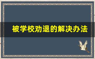 被学校劝退的解决办法_学生犯错学校不让上学怎么办