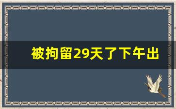 被拘留29天了下午出来的