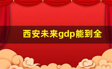 西安未来gdp能到全国前十吗_西安和成都的综合实力