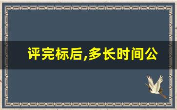 评完标后,多长时间公布中标结果