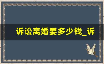 诉讼离婚要多少钱_诉讼费一般由谁承担