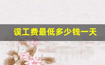 误工费最低多少钱一天_轻微伤赔偿6至10万