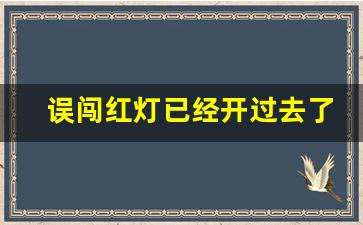 误闯红灯已经开过去了怎么办_闯红灯12123多久能显示