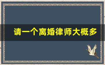 请一个离婚律师大概多少钱_离婚车没过户出了事故算谁的