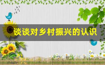 谈谈对乡村振兴的认识600字