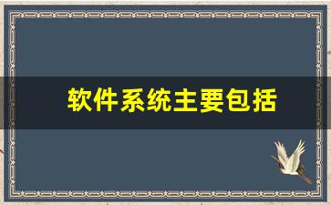 软件系统主要包括