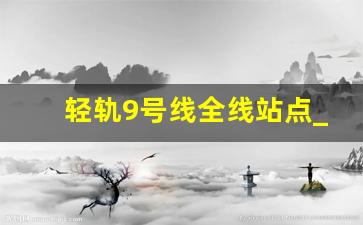 轻轨9号线全线站点_3号线轻轨