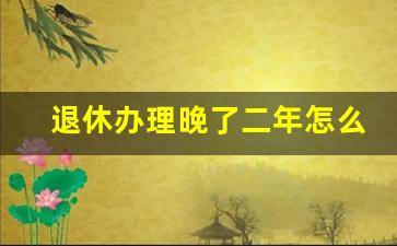 退休办理晚了二年怎么办_退休申请晚了一个月,到时会补吗