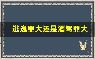 逃逸罪大还是酒驾罪大