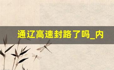 通辽高速封路了吗_内蒙高速服务电话96969是哪里的