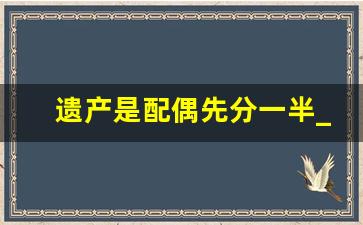 遗产是配偶先分一半_丈夫没了妻子怎样继承房产