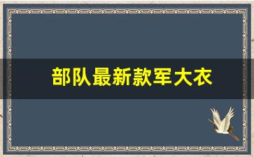 部队最新款军大衣