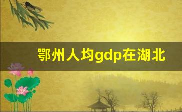 鄂州人均gdp在湖北排名_长沙人均GDP