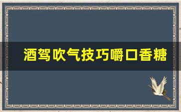 酒驾吹气技巧嚼口香糖_躲避查酒驾吹气技巧