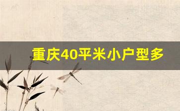 重庆40平米小户型多少钱_重庆小户型楼盘首付3万