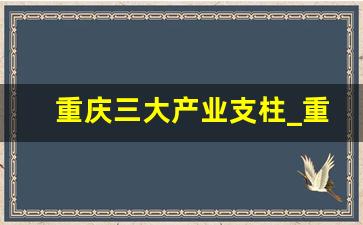 重庆三大产业支柱_重庆跟苏州哪个更有潜力