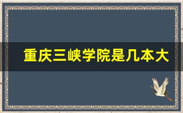 重庆三峡学院是几本大学_三峡大学2023录取分数线