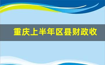 重庆上半年区县财政收入排名_重庆财政总收入