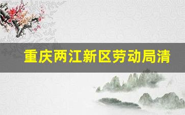 重庆两江新区劳动局清欠电话_重庆市清欠办电话