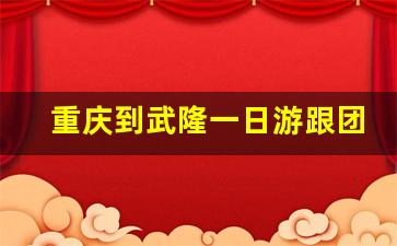 重庆到武隆一日游跟团