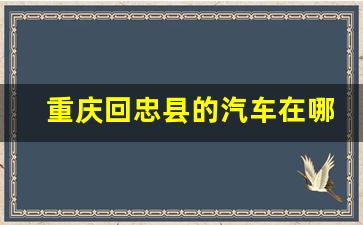 重庆回忠县的汽车在哪里坐_忠县至云阳大巴