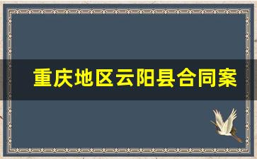 重庆地区云阳县合同案起诉律师