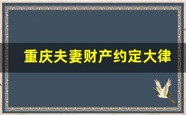 重庆夫妻财产约定大律师_夫妻债务一方不知情