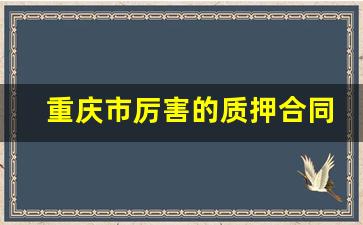 重庆市厉害的质押合同纠纷律师