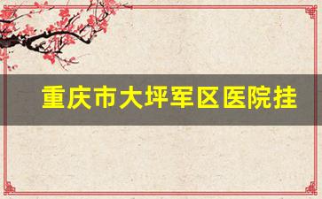 重庆市大坪军区医院挂号_大坪医院挂号电话号码