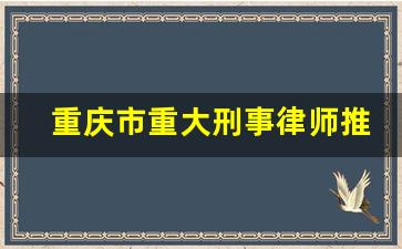 重庆市重大刑事律师推荐_什么叫刑事犯罪