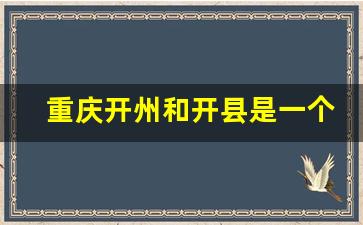 重庆开州和开县是一个地方吗_开州在重庆排第几