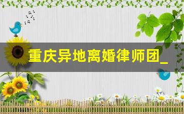 重庆异地离婚律师团_重庆离婚律师费用一般怎么收费