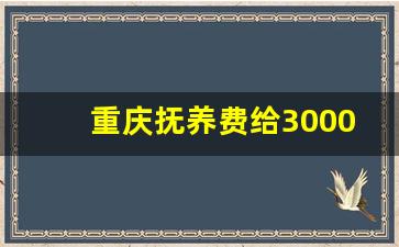 重庆抚养费给3000多吗